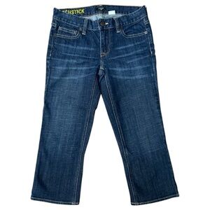 J. Crew‎ Dark Blue Wiskering Stretch Denim Capri Sz.26
